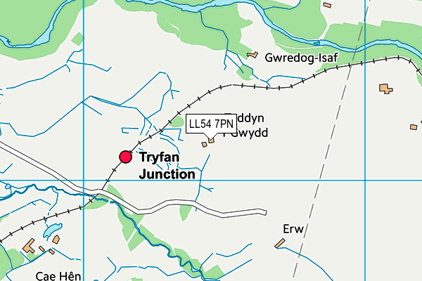 LL54 7PN map - OS VectorMap District (Ordnance Survey)