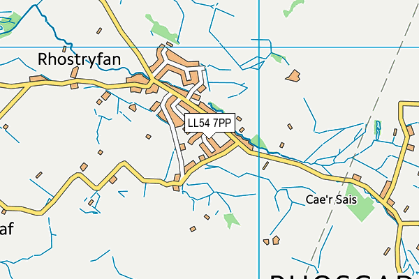 LL54 7PP map - OS VectorMap District (Ordnance Survey)