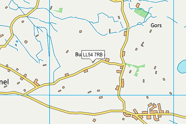 LL54 7RB map - OS VectorMap District (Ordnance Survey)