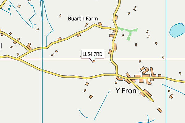 LL54 7RD map - OS VectorMap District (Ordnance Survey)