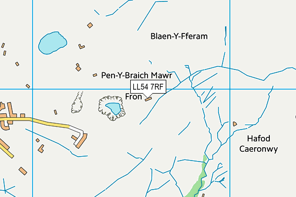 LL54 7RF map - OS VectorMap District (Ordnance Survey)