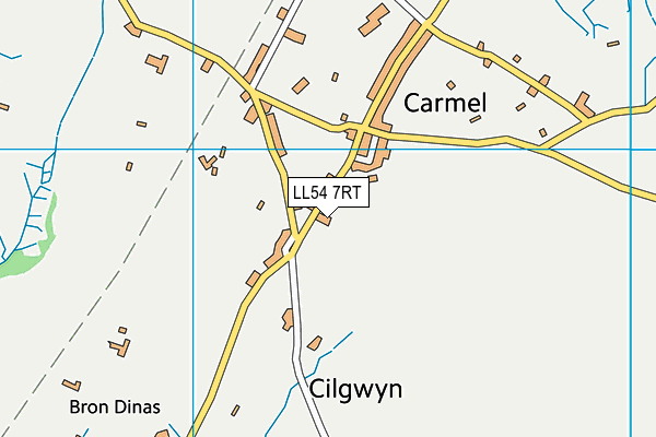 LL54 7RT map - OS VectorMap District (Ordnance Survey)