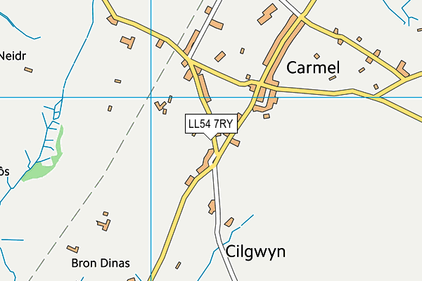 LL54 7RY map - OS VectorMap District (Ordnance Survey)