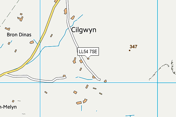 LL54 7SE map - OS VectorMap District (Ordnance Survey)