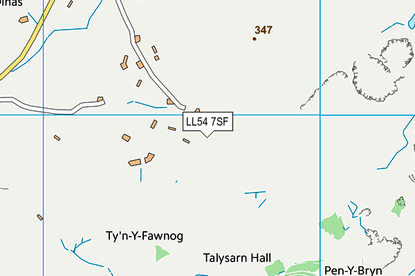 LL54 7SF map - OS VectorMap District (Ordnance Survey)