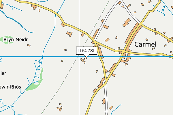 LL54 7SL map - OS VectorMap District (Ordnance Survey)