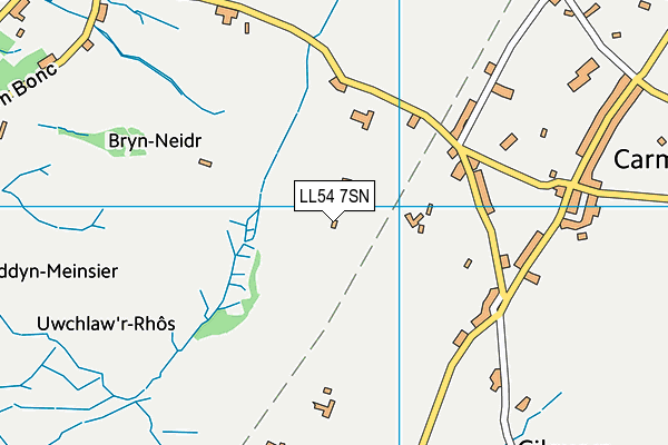 LL54 7SN map - OS VectorMap District (Ordnance Survey)