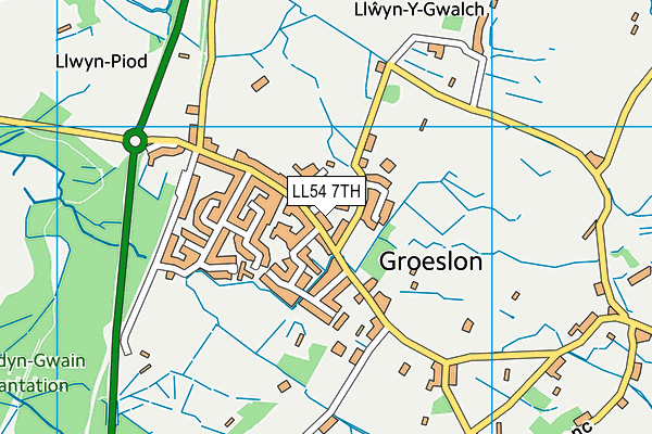 LL54 7TH map - OS VectorMap District (Ordnance Survey)