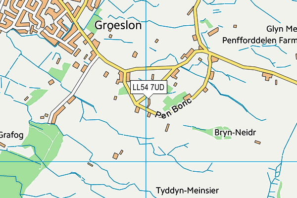 LL54 7UD map - OS VectorMap District (Ordnance Survey)