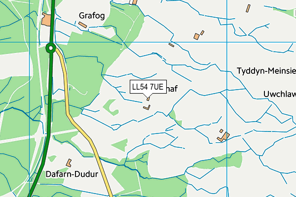 LL54 7UE map - OS VectorMap District (Ordnance Survey)