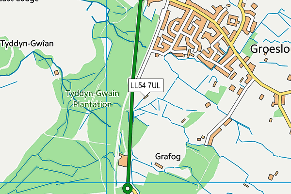 LL54 7UL map - OS VectorMap District (Ordnance Survey)