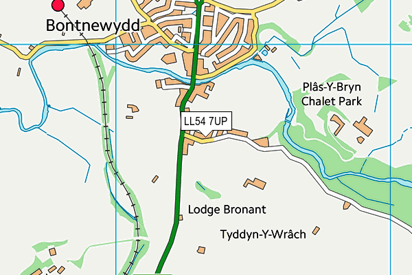 LL54 7UP map - OS VectorMap District (Ordnance Survey)