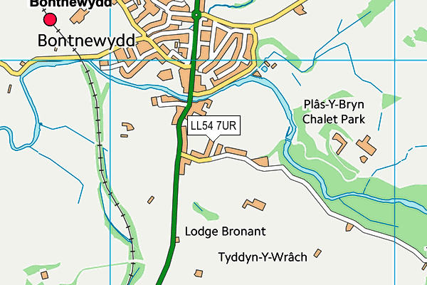 LL54 7UR map - OS VectorMap District (Ordnance Survey)