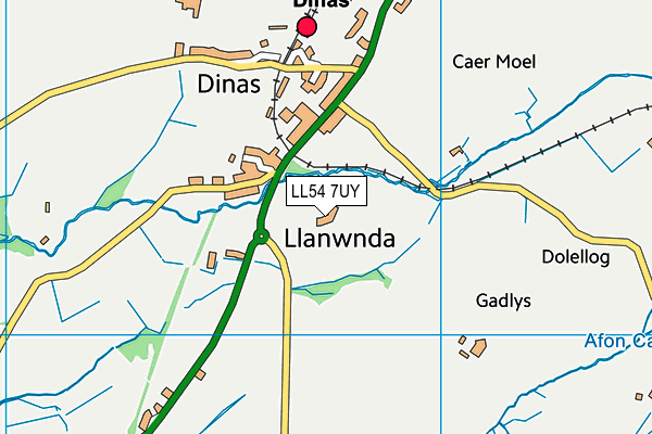 LL54 7UY map - OS VectorMap District (Ordnance Survey)