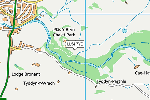 LL54 7YE map - OS VectorMap District (Ordnance Survey)