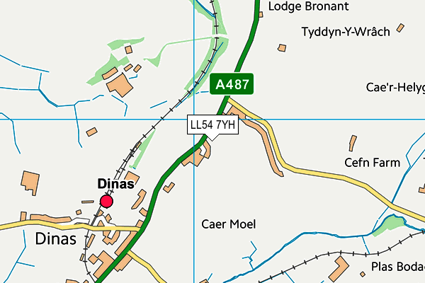 LL54 7YH map - OS VectorMap District (Ordnance Survey)