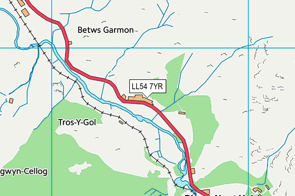 LL54 7YR map - OS VectorMap District (Ordnance Survey)