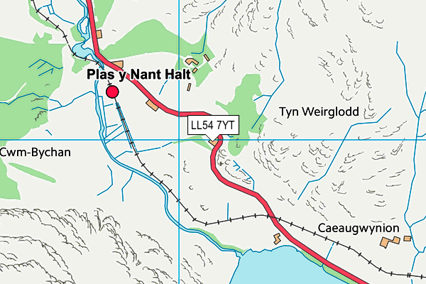 LL54 7YT map - OS VectorMap District (Ordnance Survey)