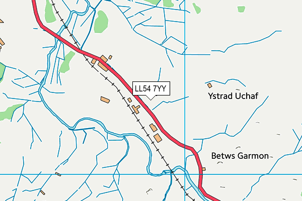 LL54 7YY map - OS VectorMap District (Ordnance Survey)