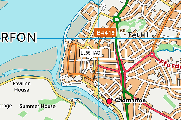 LL55 1AG map - OS VectorMap District (Ordnance Survey)