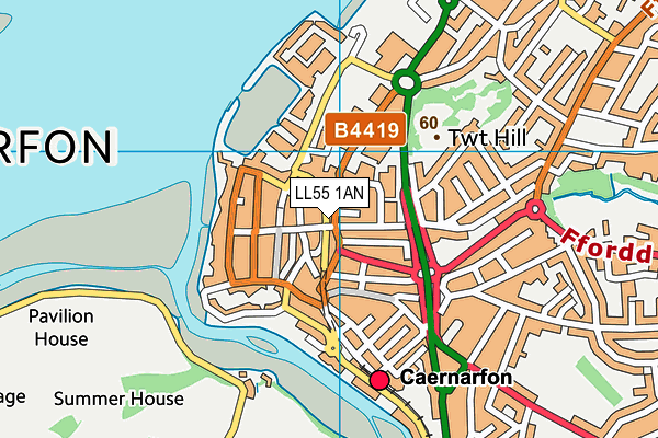 LL55 1AN map - OS VectorMap District (Ordnance Survey)