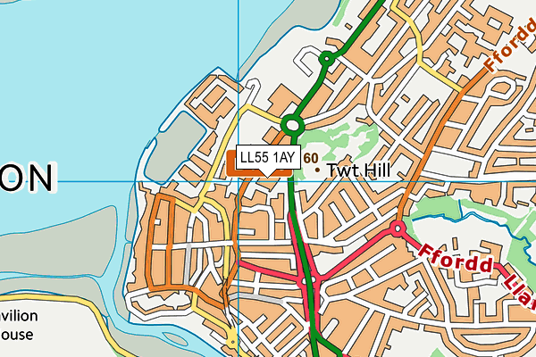 LL55 1AY map - OS VectorMap District (Ordnance Survey)