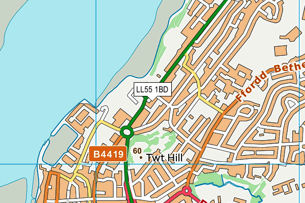 LL55 1BD map - OS VectorMap District (Ordnance Survey)