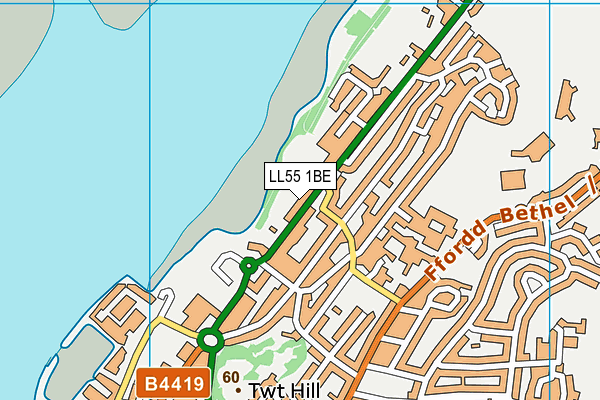 LL55 1BE map - OS VectorMap District (Ordnance Survey)
