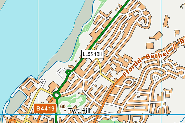 LL55 1BH map - OS VectorMap District (Ordnance Survey)