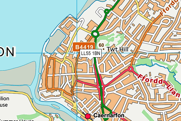 LL55 1BN map - OS VectorMap District (Ordnance Survey)