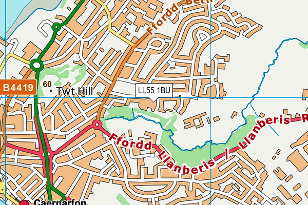 LL55 1BU map - OS VectorMap District (Ordnance Survey)