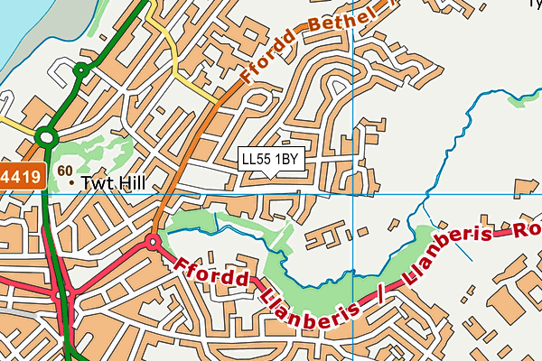 LL55 1BY map - OS VectorMap District (Ordnance Survey)