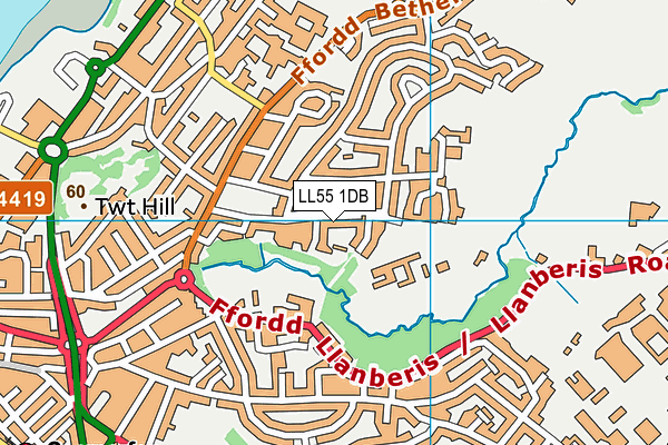 LL55 1DB map - OS VectorMap District (Ordnance Survey)