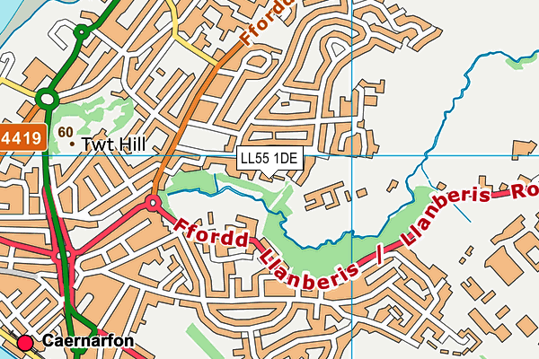 LL55 1DE map - OS VectorMap District (Ordnance Survey)