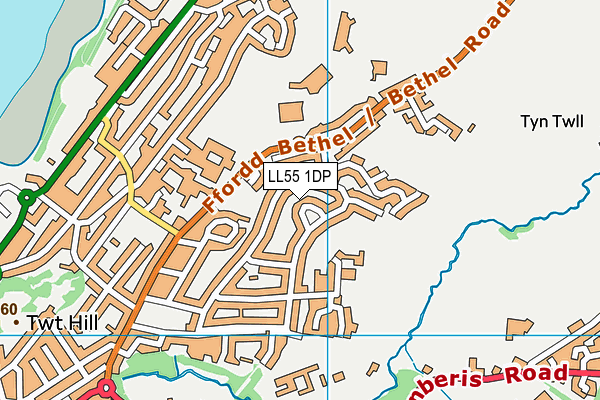 LL55 1DP map - OS VectorMap District (Ordnance Survey)