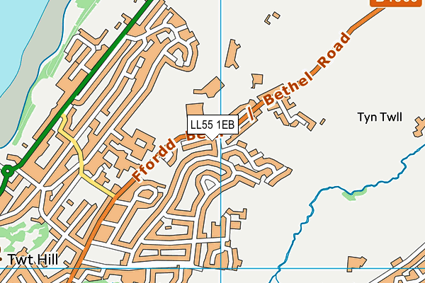 LL55 1EB map - OS VectorMap District (Ordnance Survey)