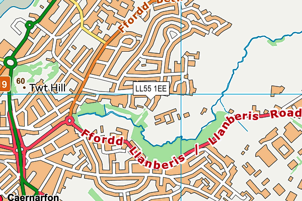 LL55 1EE map - OS VectorMap District (Ordnance Survey)