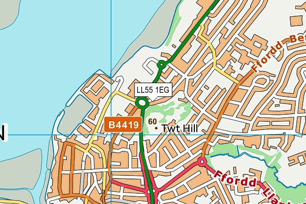 LL55 1EG map - OS VectorMap District (Ordnance Survey)