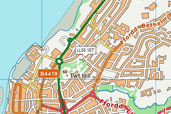 LL55 1ET map - OS VectorMap District (Ordnance Survey)