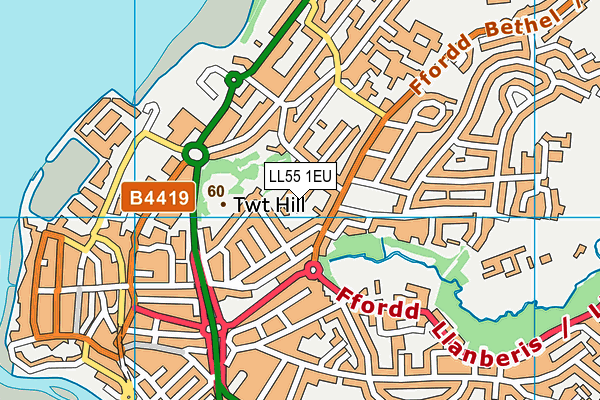 LL55 1EU map - OS VectorMap District (Ordnance Survey)