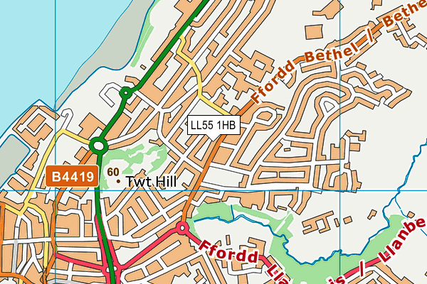 LL55 1HB map - OS VectorMap District (Ordnance Survey)
