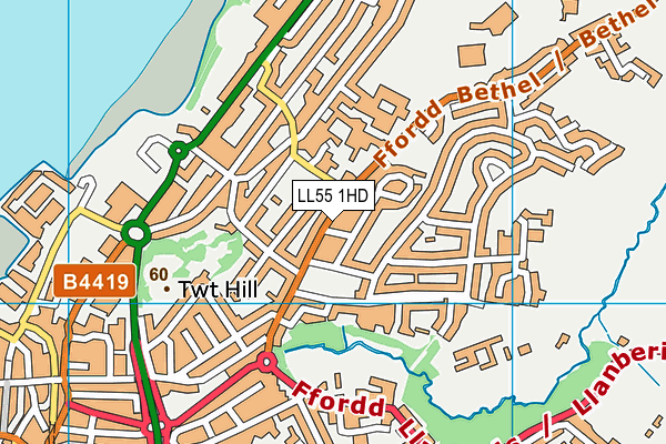 LL55 1HD map - OS VectorMap District (Ordnance Survey)