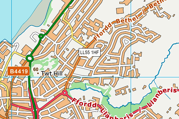 LL55 1HF map - OS VectorMap District (Ordnance Survey)