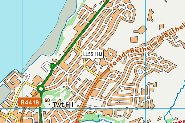 LL55 1HJ map - OS VectorMap District (Ordnance Survey)