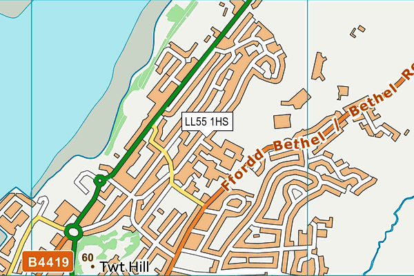 LL55 1HS map - OS VectorMap District (Ordnance Survey)