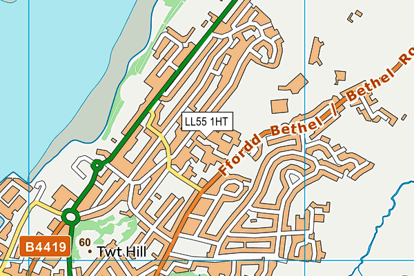 LL55 1HT map - OS VectorMap District (Ordnance Survey)