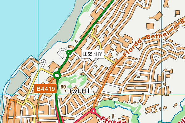 LL55 1HY map - OS VectorMap District (Ordnance Survey)