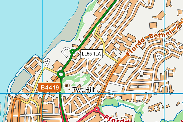 LL55 1LA map - OS VectorMap District (Ordnance Survey)