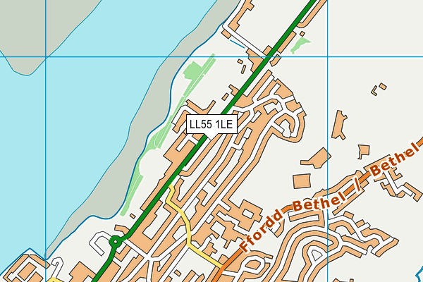 LL55 1LE map - OS VectorMap District (Ordnance Survey)