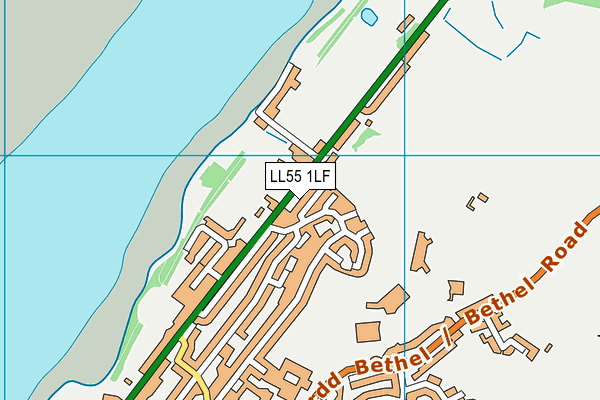 LL55 1LF map - OS VectorMap District (Ordnance Survey)